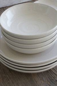 White Speckled Ceramic Bowl for Everyday Serving