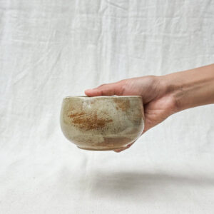 Small Gloss Ceramic Serving Bowl in Warm White