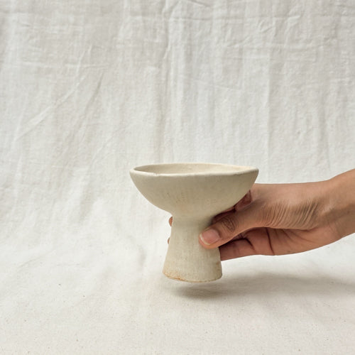 Footed Ceramic Dip Bowl with Tall Base