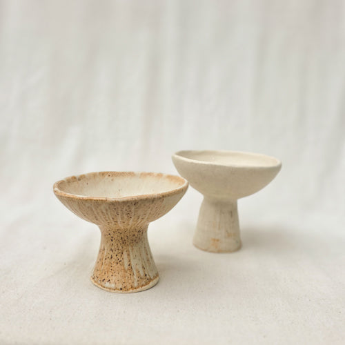 Footed Ceramic Dip Bowl with Tall Base