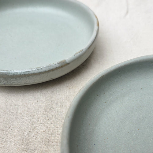 Shallow Ceramic Dessert Bowl with Soft Finish