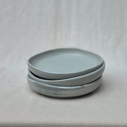 Shallow Ceramic Dessert Bowl with Soft Finish
