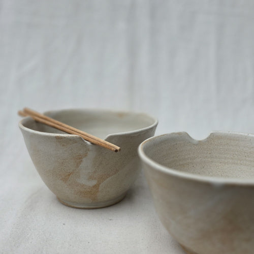Large Ceramic Ramen Bowl with Deep Profile