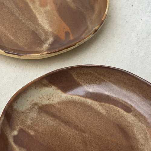 Small Ceramic Snack Plate with Color Options