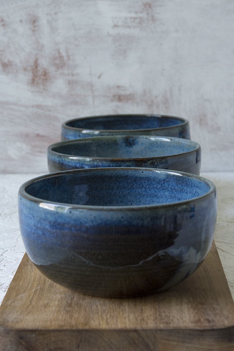 Blue Ceramic Soup Bowl for Everyday Meals