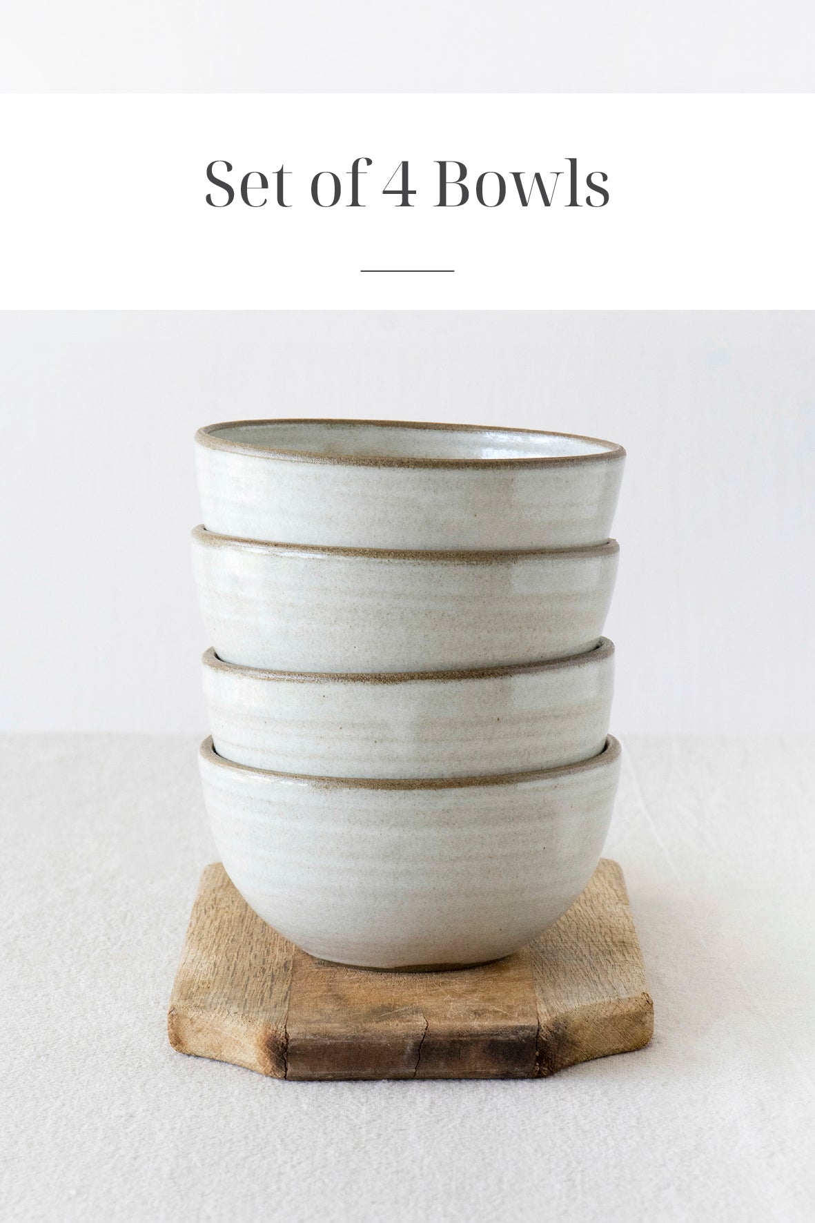 Set of Four Speckled Ceramic Soup Bowls
