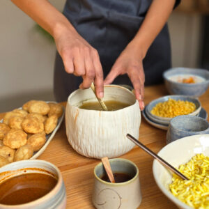 Large Ceramic Popcorn Bowl for Everyday Serving