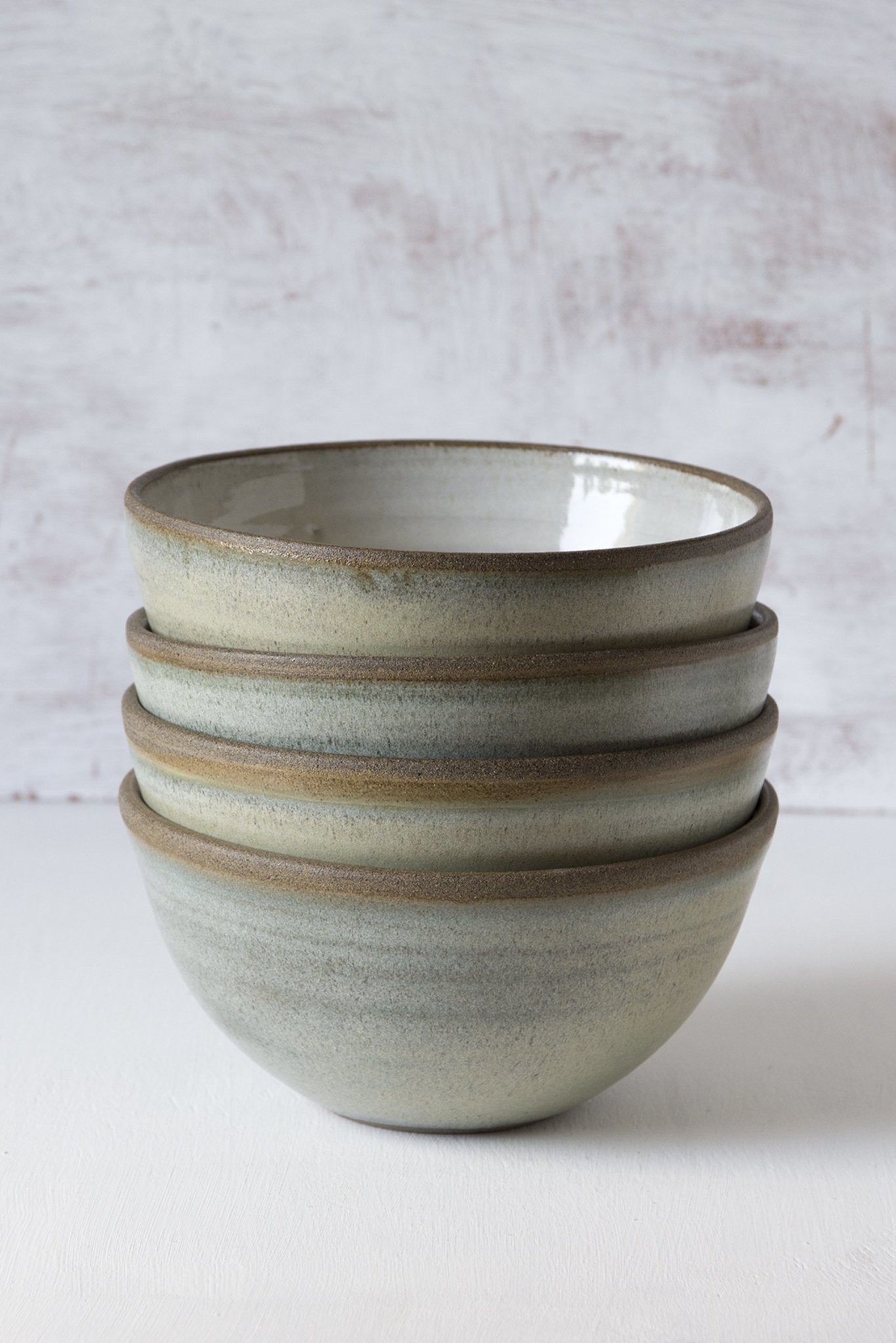 Green Sage Stoneware Noodle Bowl for Meals
