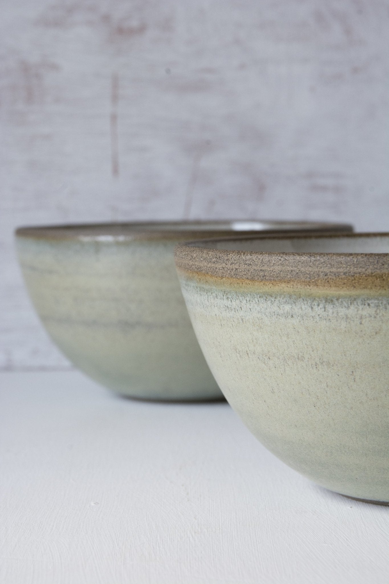 Green Sage Stoneware Noodle Bowl for Meals