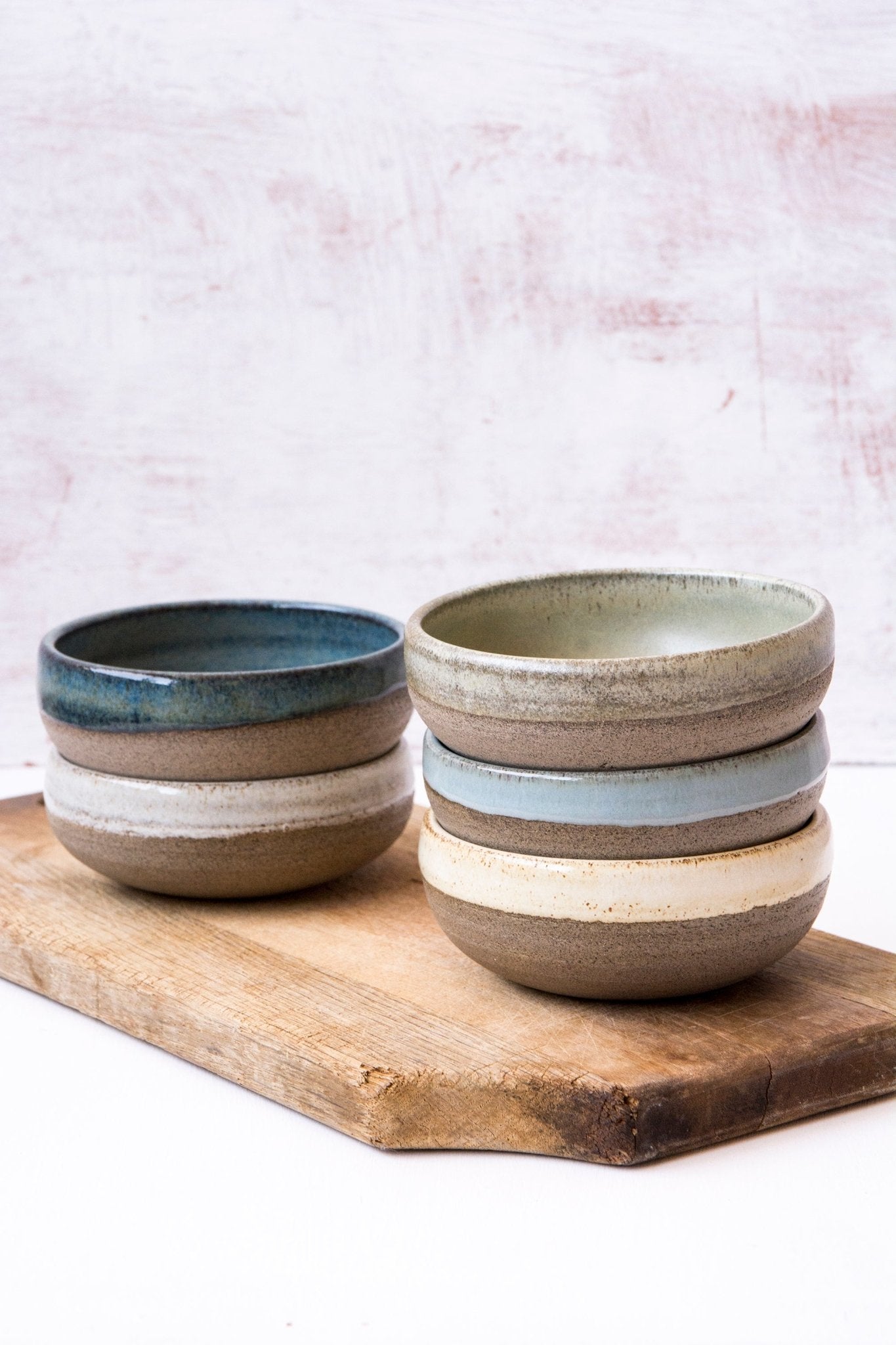 Rustic Small Pottery Snack Bowls for Sides