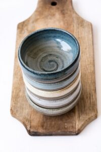 Rustic Small Pottery Snack Bowls for Sides
