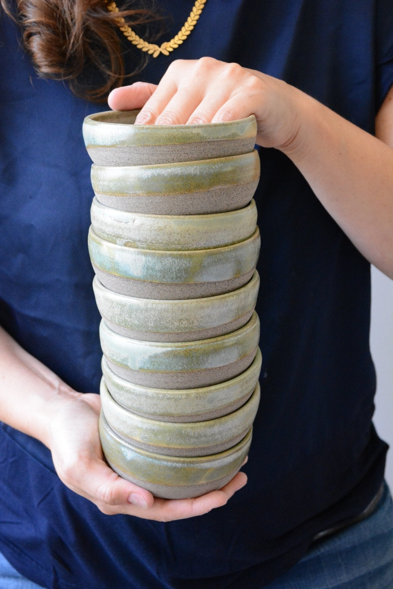 Rustic Small Pottery Snack Bowls for Sides
