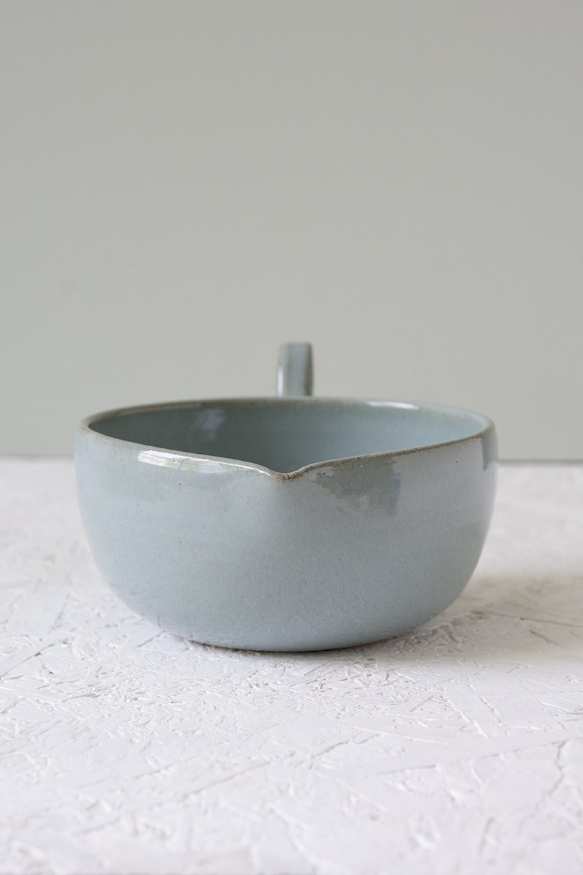 Light Blue Ceramic Batter Bowl for Mixing
