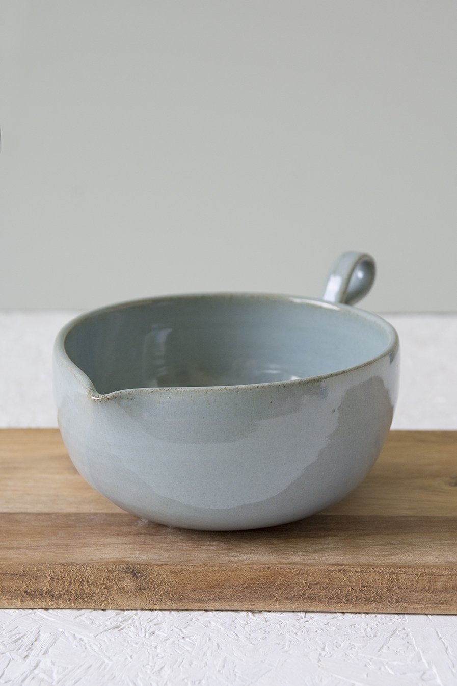 Light Blue Ceramic Batter Bowl for Mixing