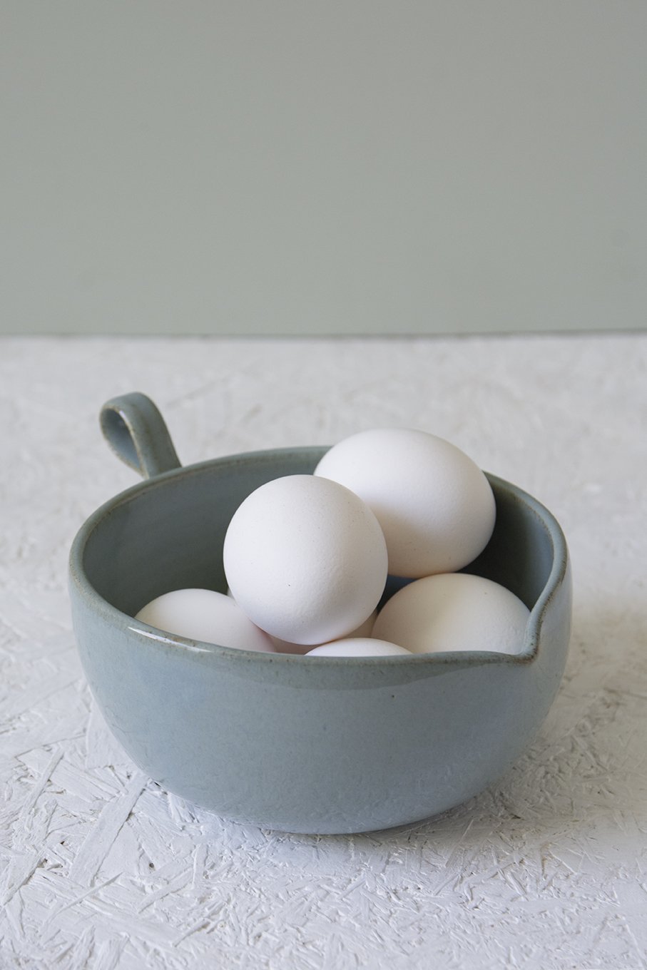 Light Blue Ceramic Batter Bowl for Mixing