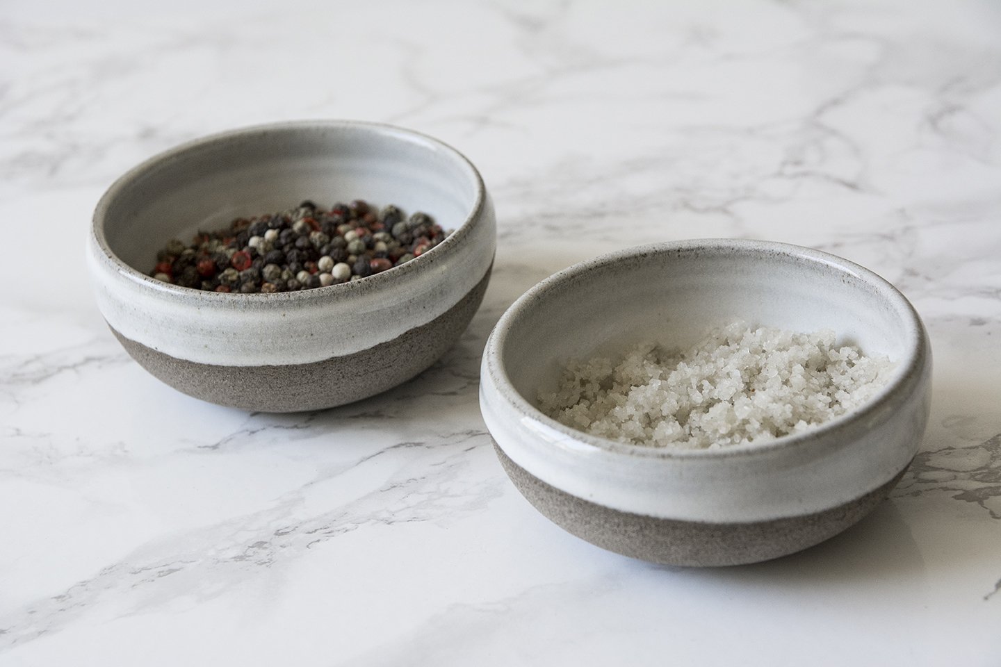 Mini White Pottery Serving Bowls for Sides