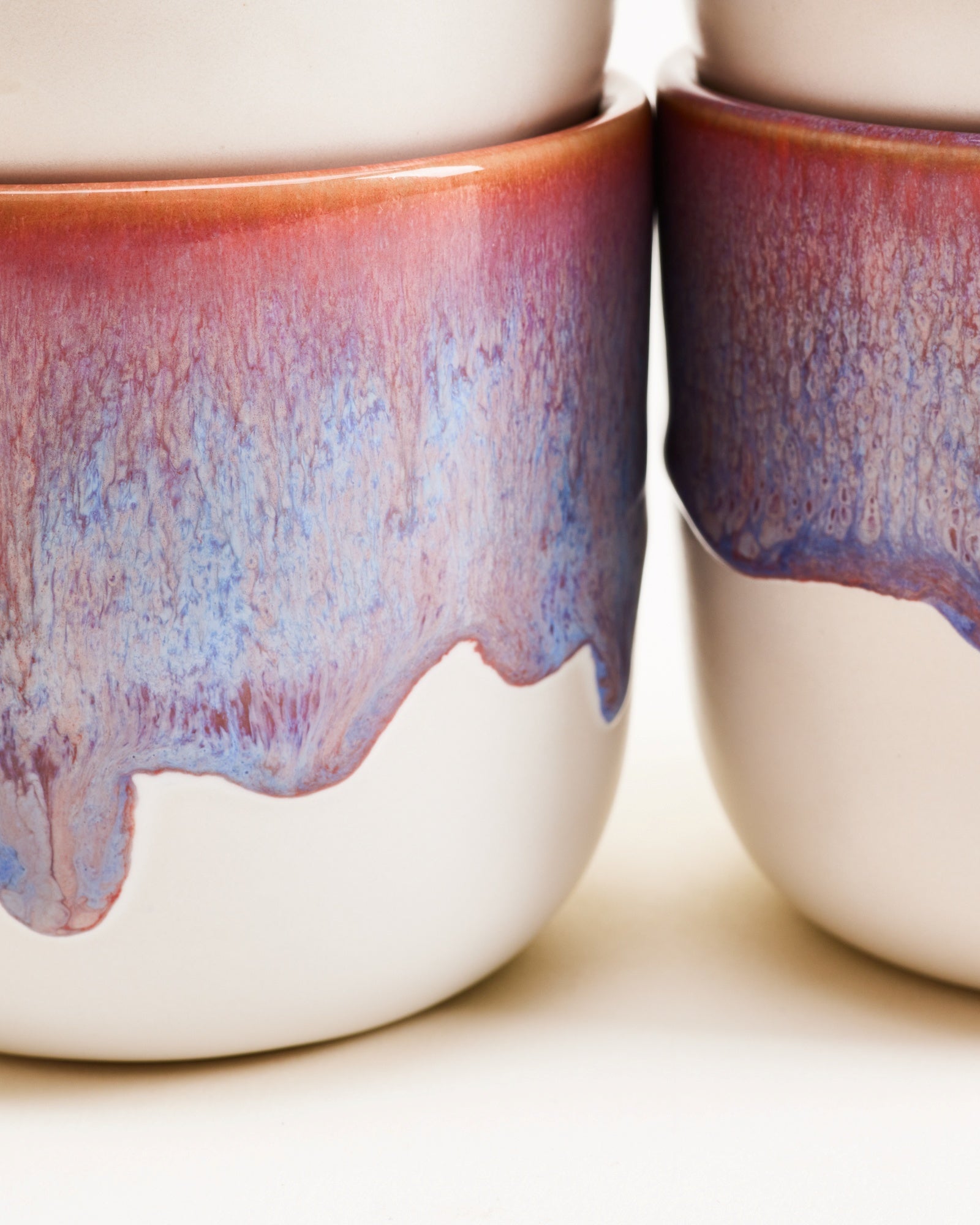 Small Lilac Ceramic Cup Set of Six