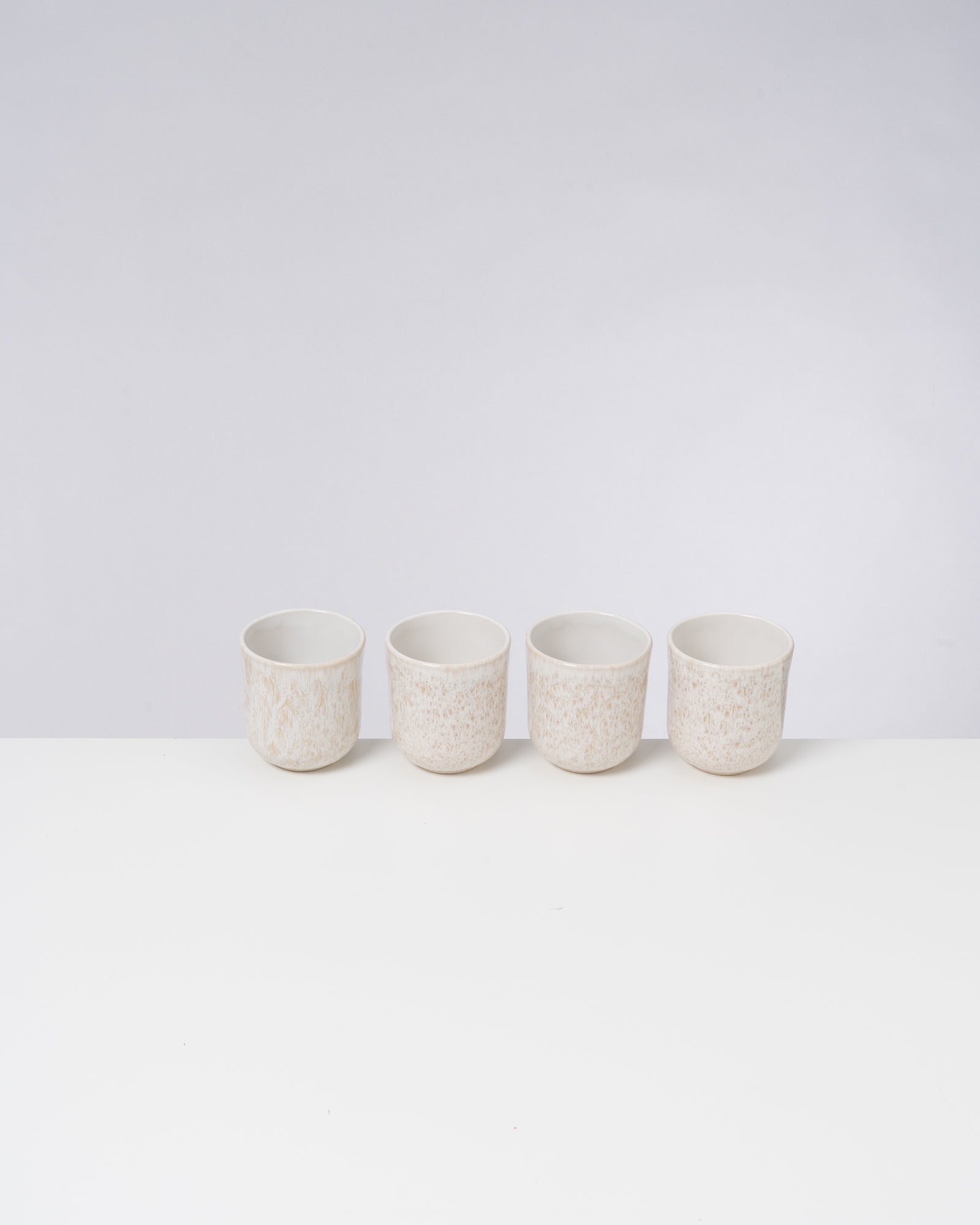 Small Sand Ceramic Cup Set of Four