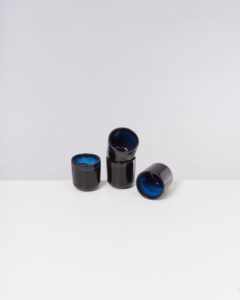 Small Deepseablue Ceramic Cup Set of Four