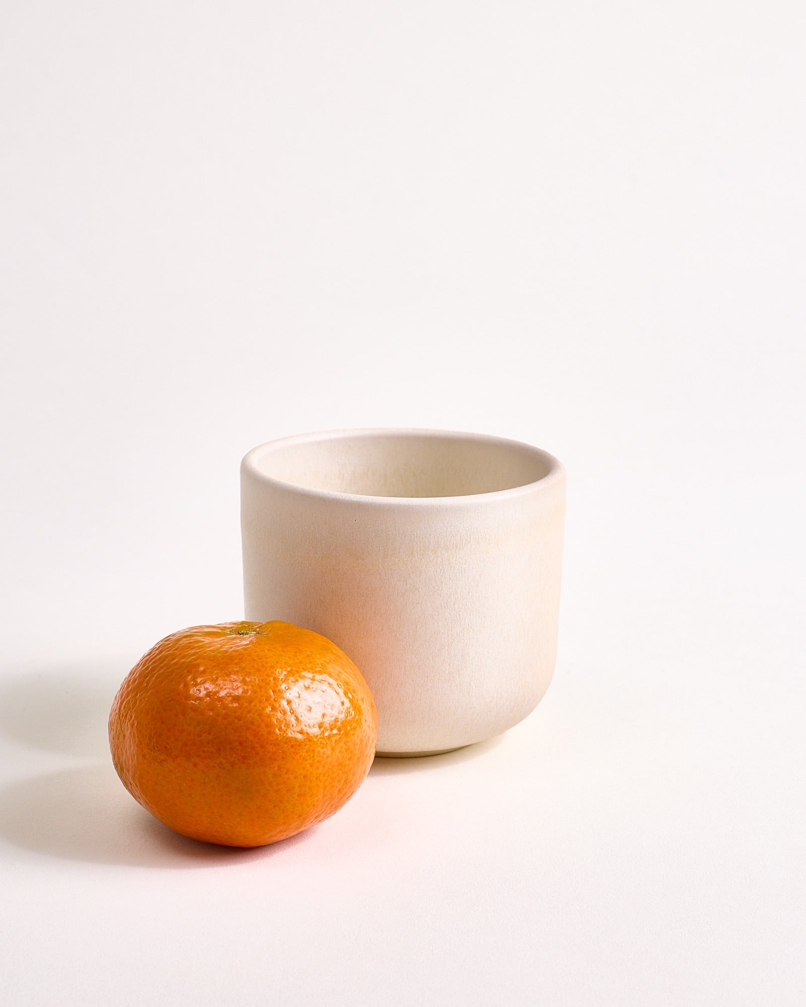 Small Smooth Sand Ceramic Cup Set of Four