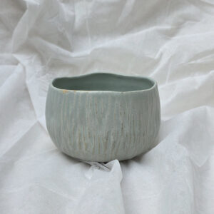 Small Ceramic Popcorn Bowl with Soft Glaze
