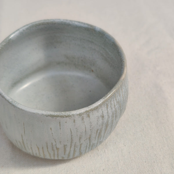 Small Ceramic Popcorn Bowl with Soft Glaze