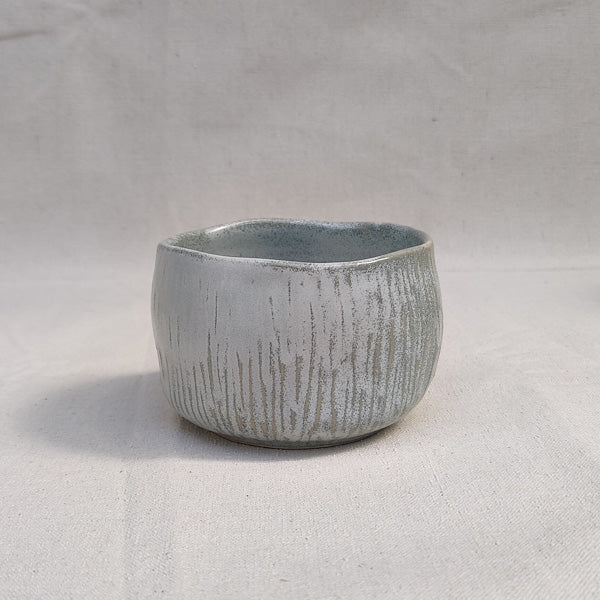Small Ceramic Popcorn Bowl with Soft Glaze