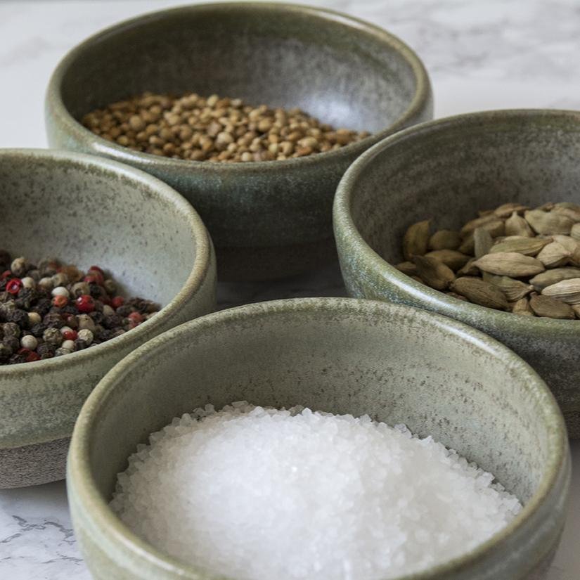 Sage Green Pottery Dipping Bowls for Sides