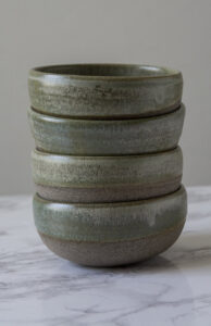Sage Green Pottery Dipping Bowls for Sides