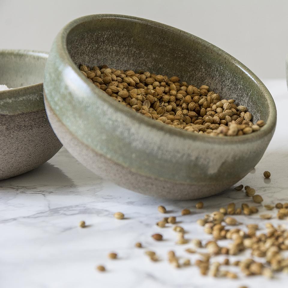 Sage Green Pottery Dipping Bowls for Sides
