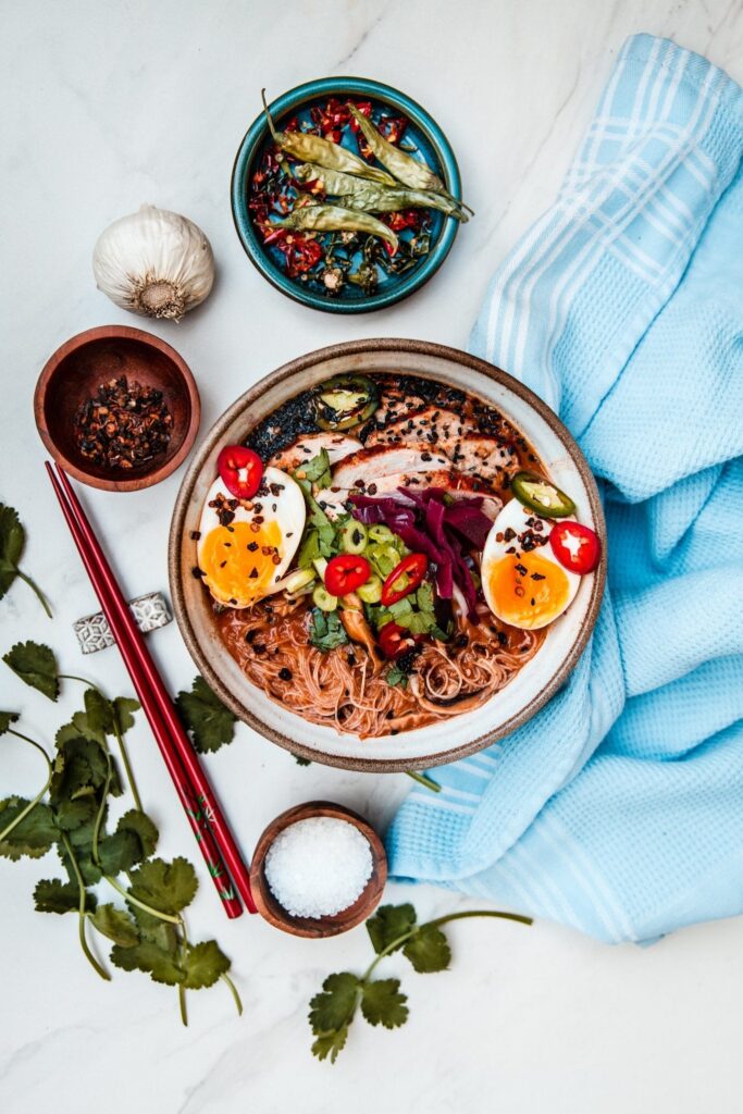 Rustic Ceramic Ramen Bowl for Noodles
