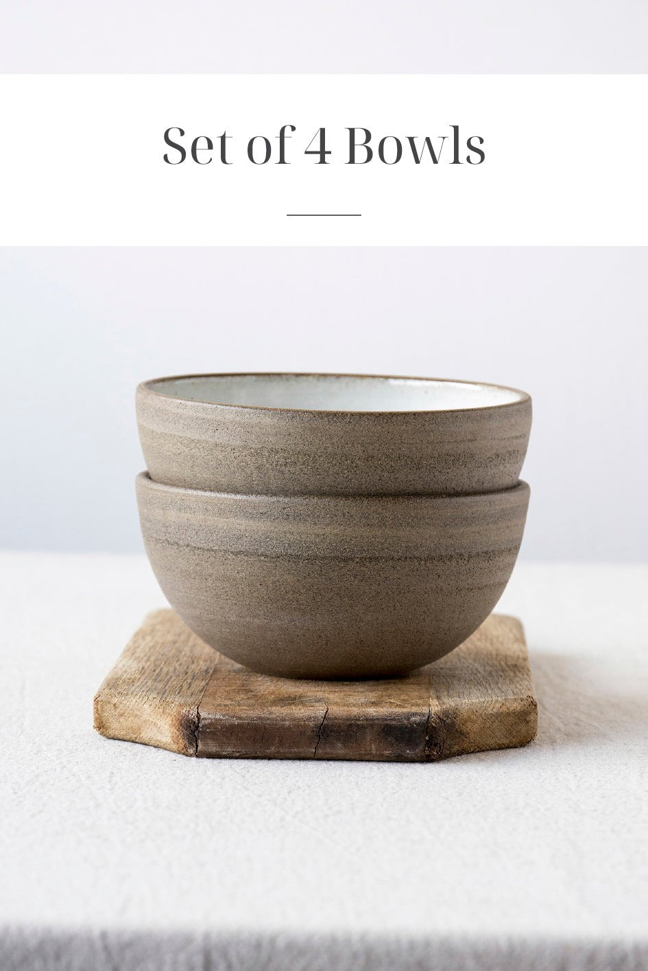 Rustic Soup Bowls, Set of 4