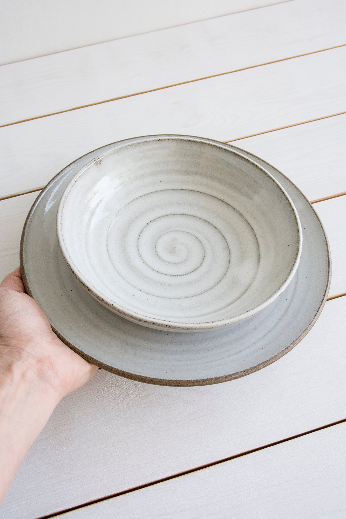 Set of Four Earth Tone Ceramic Bowls