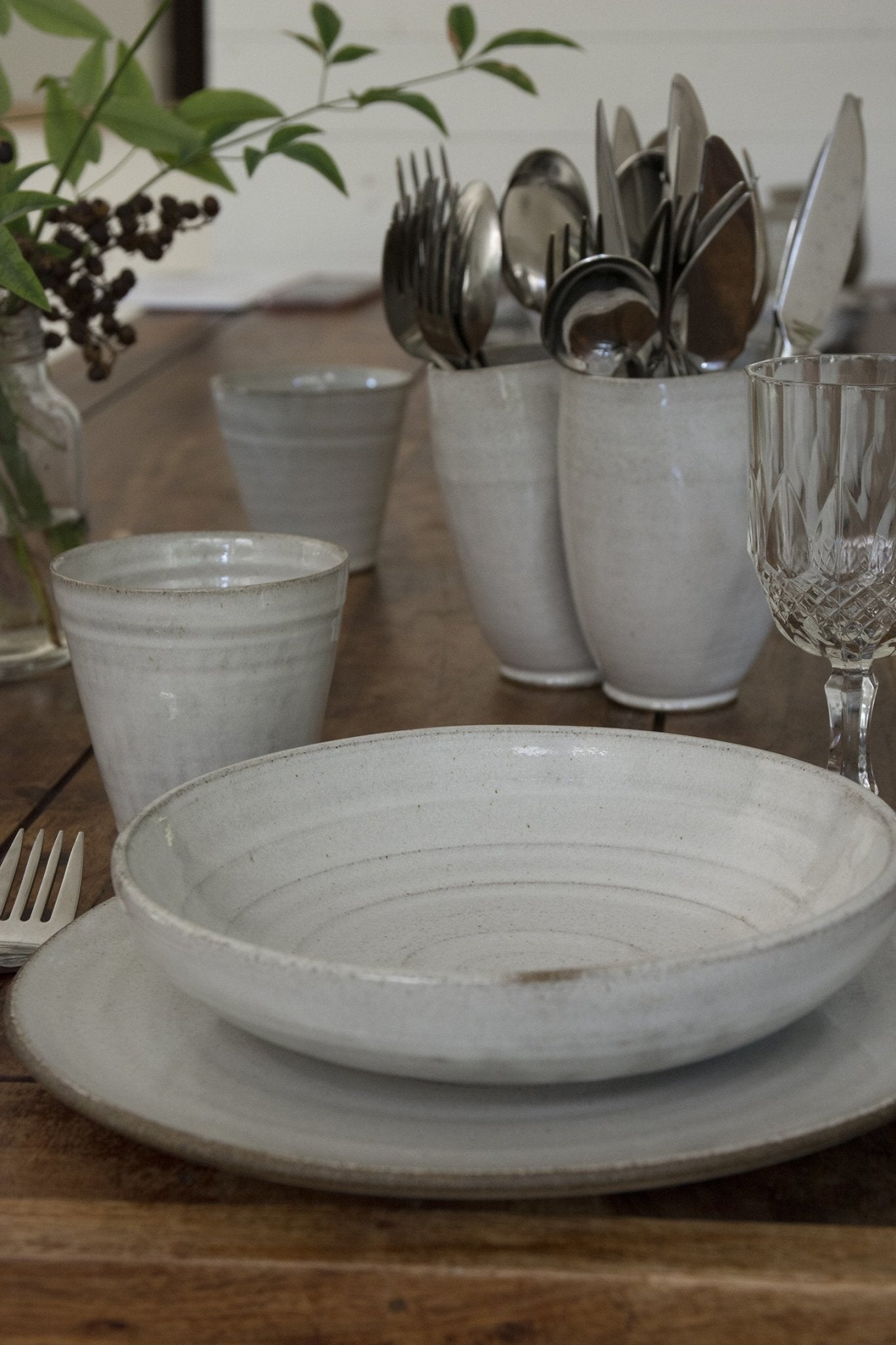 Set of Four Earth Tone Ceramic Bowls