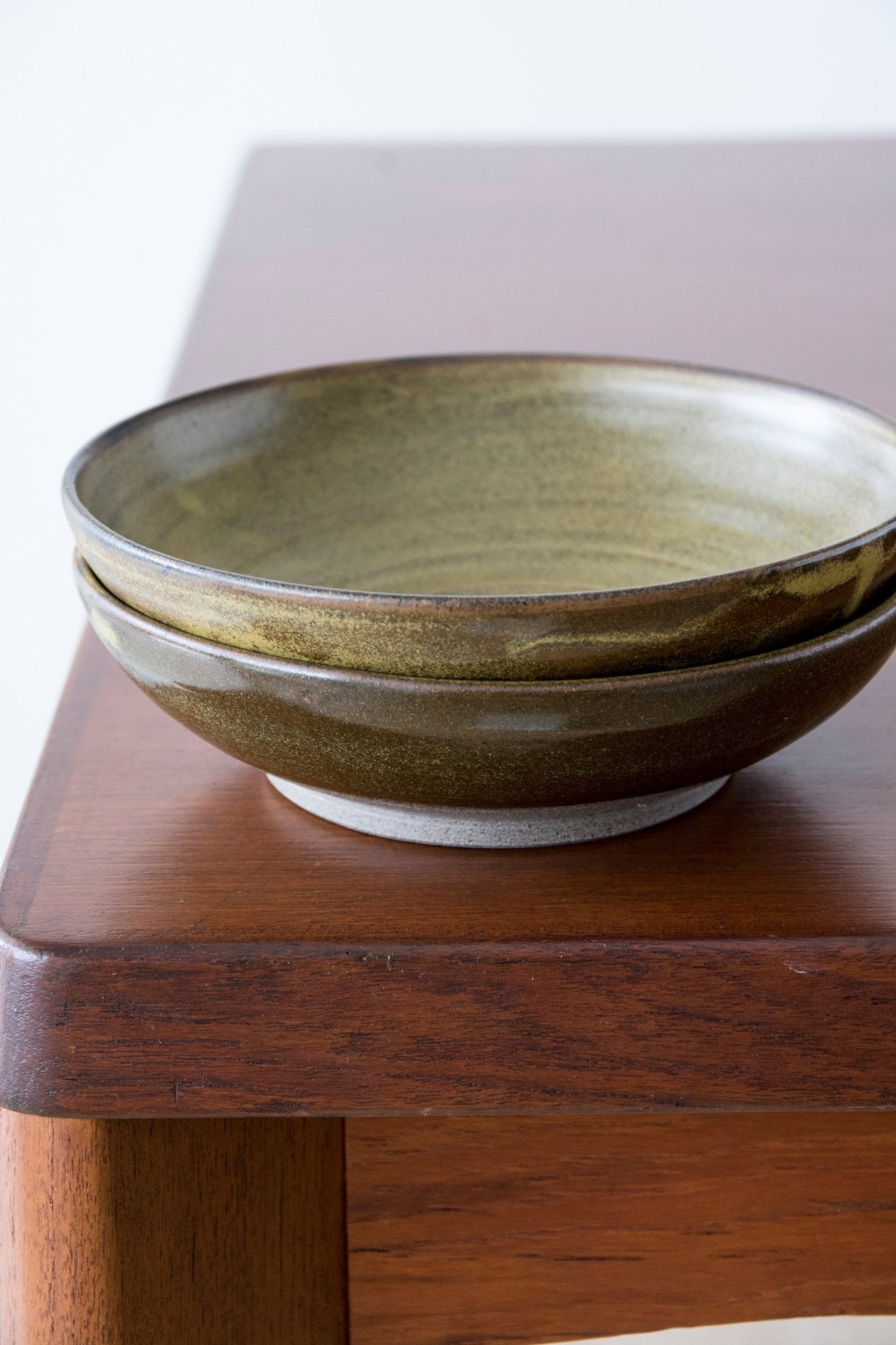 Set of Four Earth Tone Ceramic Bowls