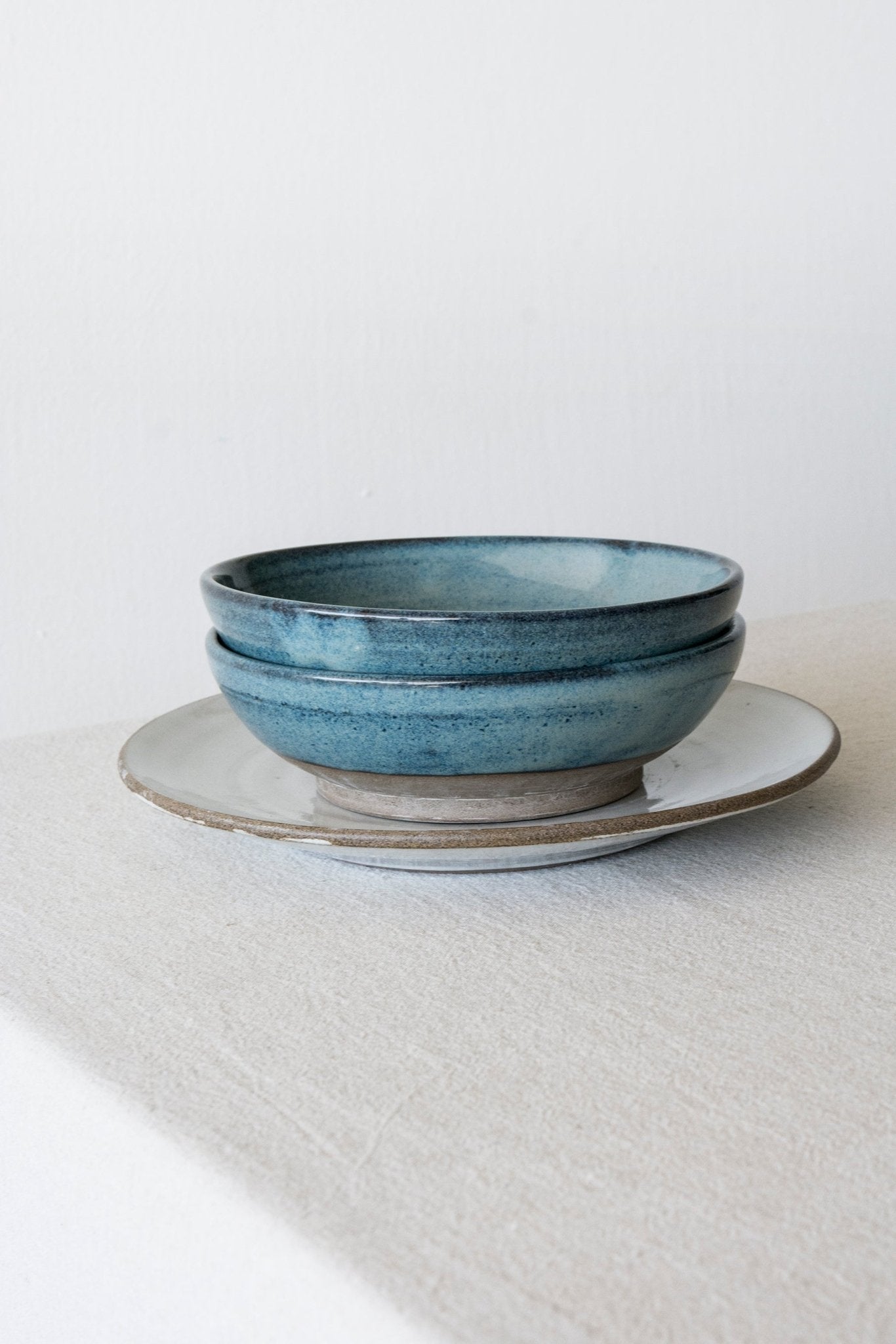 Set of Four Earth Tone Ceramic Bowls
