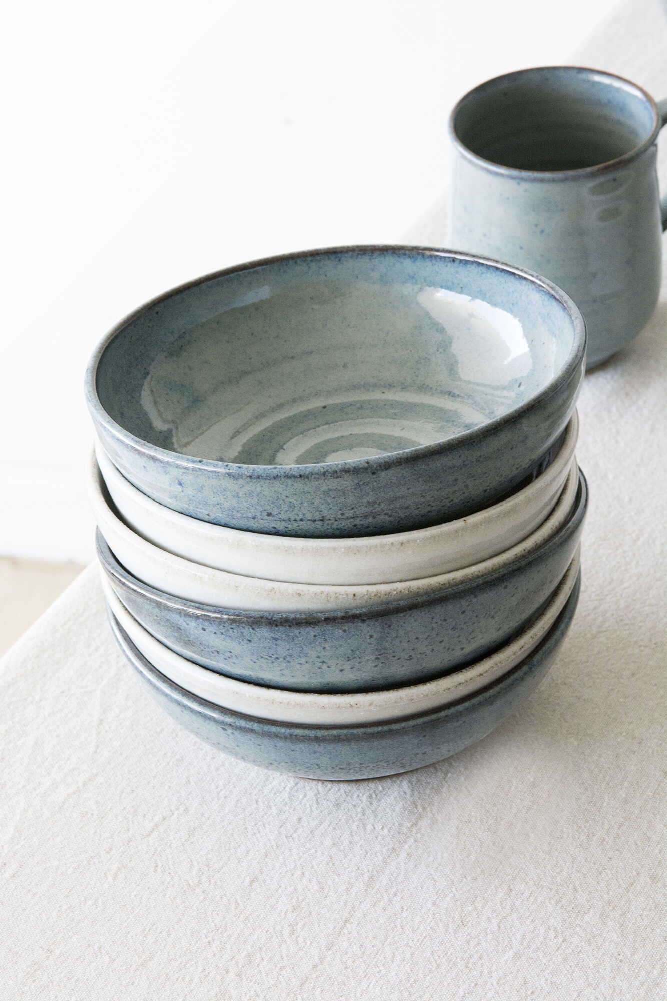 Stackable Ceramic Cereal Bowls for Daily Meals