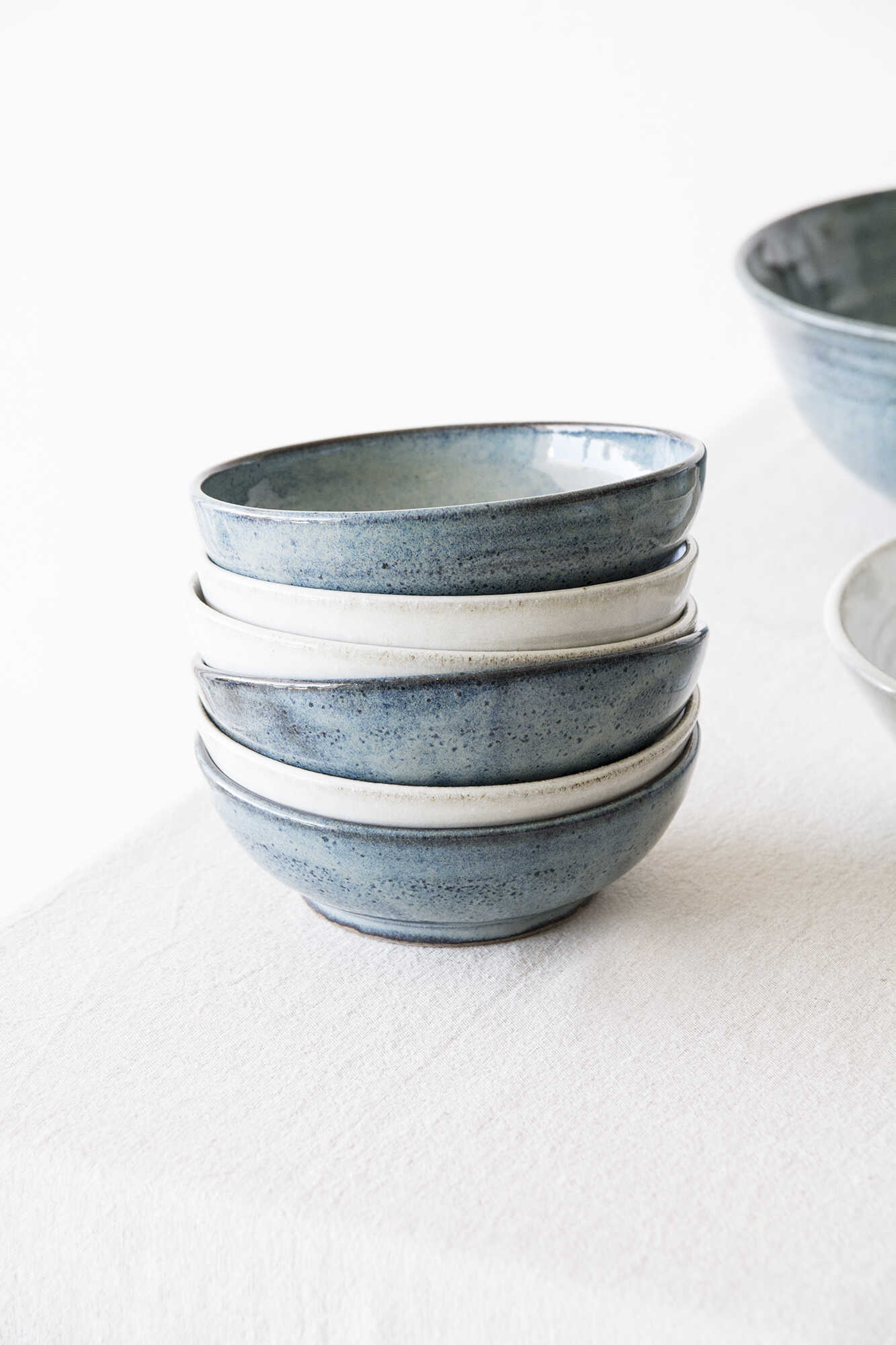 Stackable Ceramic Cereal Bowls for Daily Meals