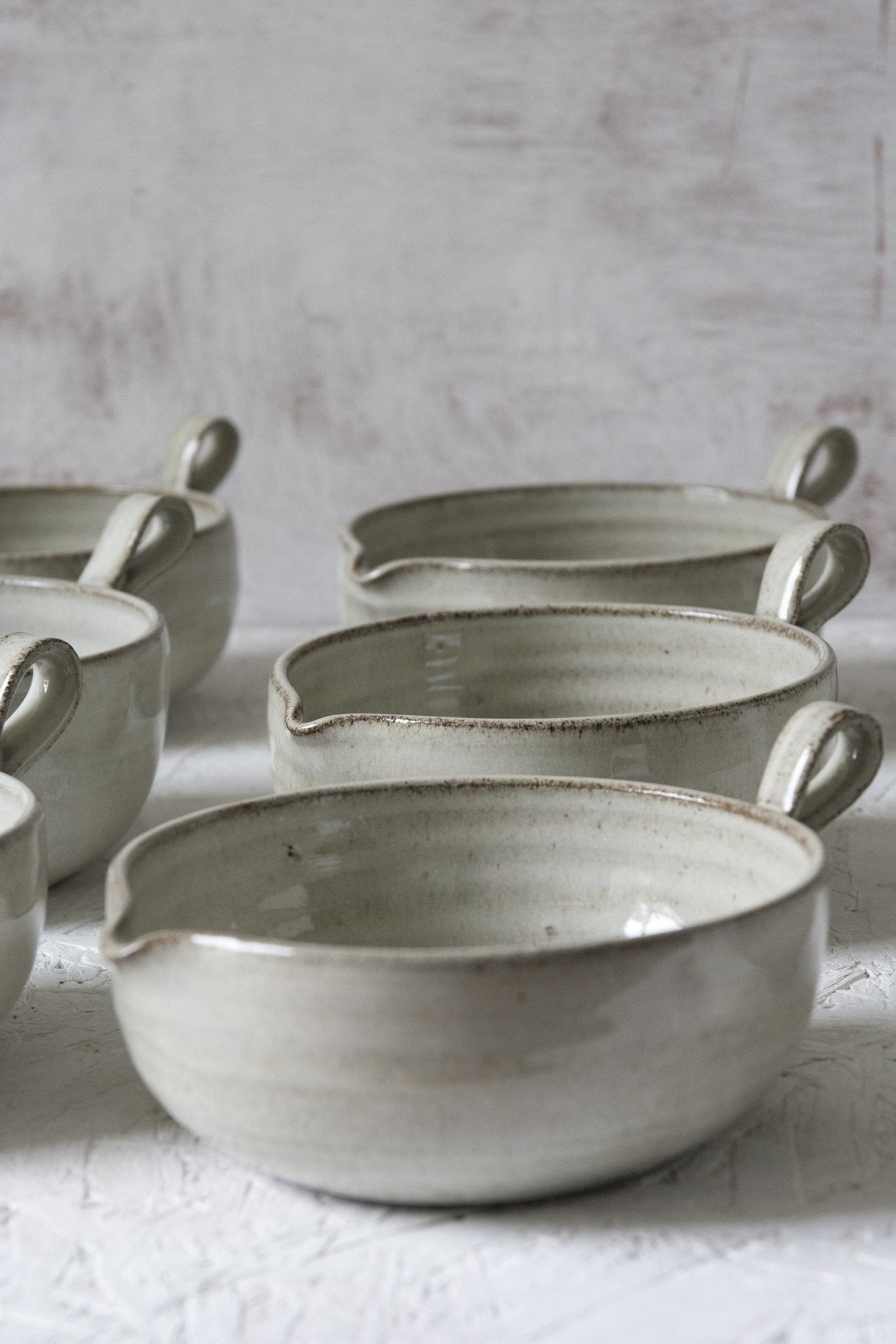 White Pottery Serving Bowl for Shared Meals