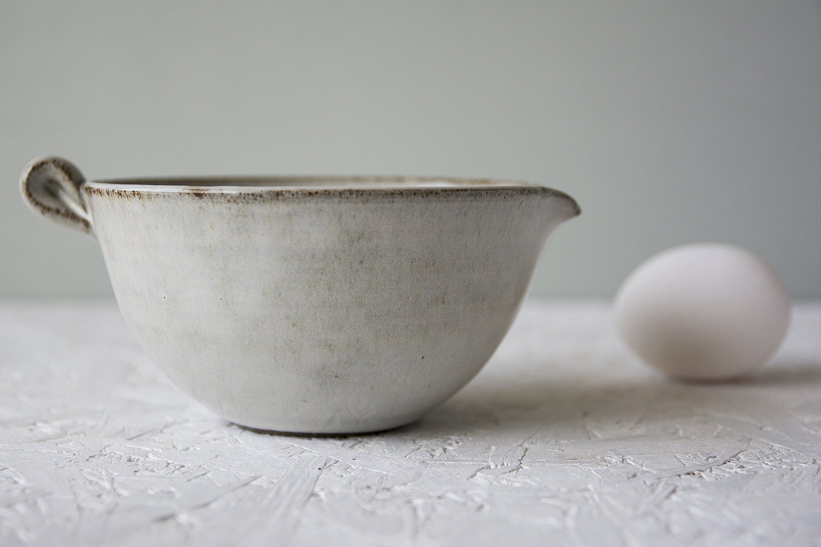 White Pottery Serving Bowl for Shared Meals