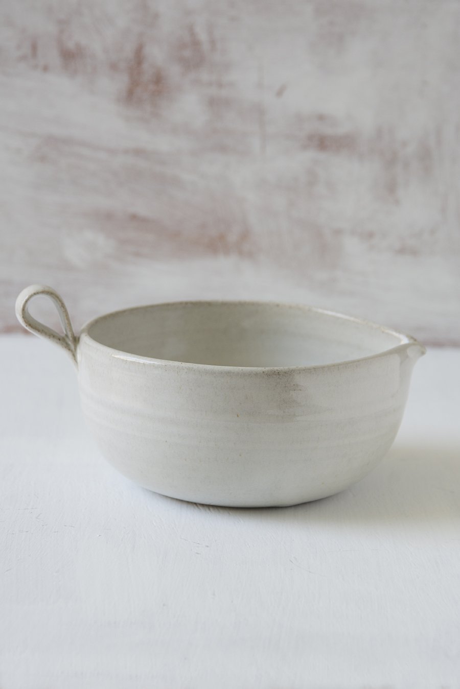 White Pottery Serving Bowl for Shared Meals