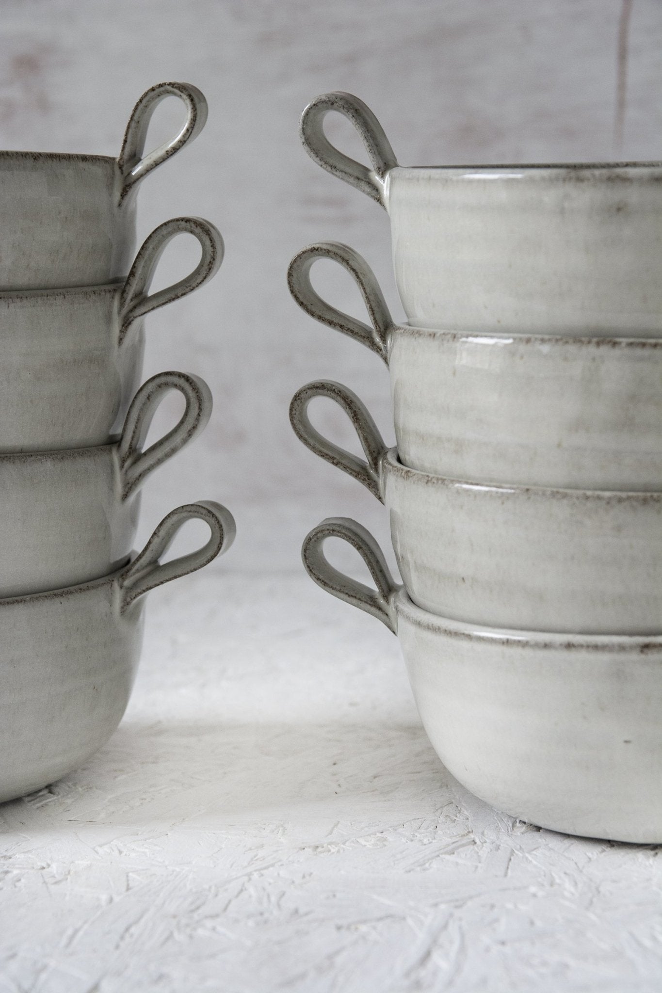 White Pottery Serving Bowl for Shared Meals