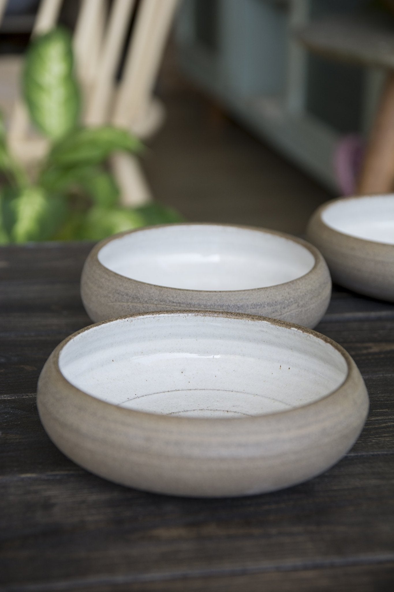 Shallow Ceramic Tapas Bowl for Small Dishes