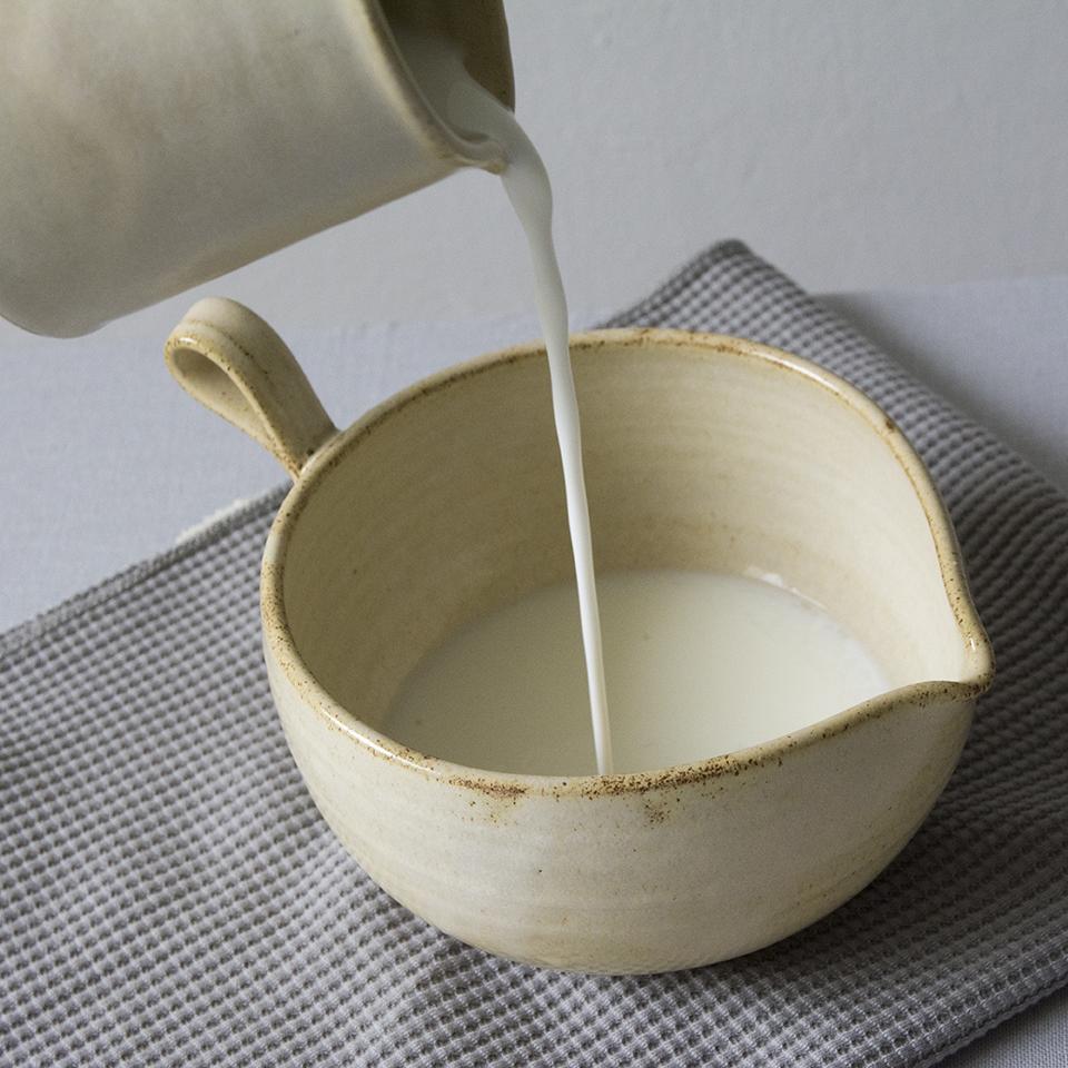 Yellow Pottery Mixing Bowl for Kitchen Prep