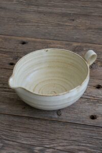 Yellow Pottery Mixing Bowl for Kitchen Prep