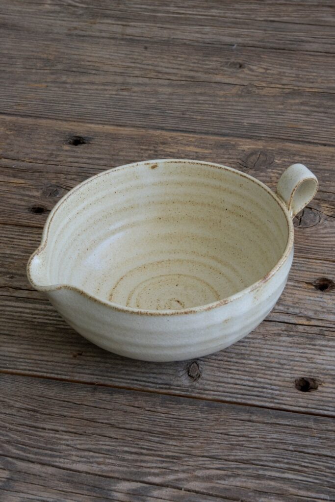 Yellow Pottery Mixing Bowl for Kitchen Prep
